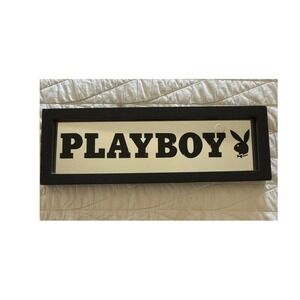 Playboy Bunny Logo Framed Wall Art Mirror Sign 2005 3E Trading